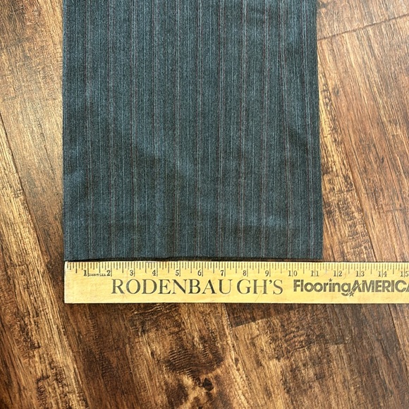 Ann Taylor Loft Women’s 12 Wide Leg Grey with Maroon pinstripes slacks - Picture 8 of 9